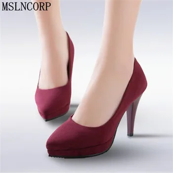 Plus Size 34-43 New Party Wedding Women Pumps Slip on Thin High Heels Shoes Pointed Toe Pumps Female Ladies Platform Dress Pumps
Plus Size 34-43 New Party Wedding Women Pumps Slip on Thin High Heels Shoes Pointed Toe Pumps Female Ladies Platform Dress Pumps