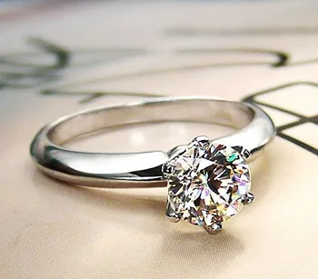 1CT Round ring Luxury quality sterling silver Sona Lovely diamond engagement ring promise love eternal wedding ring Wholesale
1CT Round ring Luxury quality sterling silver Sona Lovely diamond engagement ring promise love eternal wedding ring Wholesale