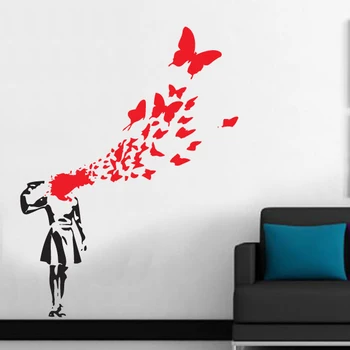 Free Shipping Large Size 100x130cm Banksy Butterfly Suicide Girl Vinyl Wall Sticker Wall Sticker Art Stickers Decals Home Decor
Free Shipping Large Size 100x130cm Banksy Butterfly Suicide Girl Vinyl Wall Sticker Wall Sticker Art Stickers Decals Home Decor