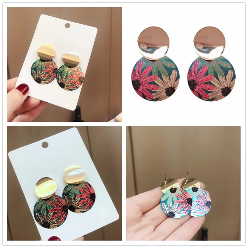 2019 New Vintage Flower Round Wafer Statement Geometric Earrings For Women Fashion Jewelry Drop Earings Wholesale
2019 New Vintage Flower Round Wafer Statement Geometric Earrings For Women Fashion Jewelry Drop Earings Wholesale