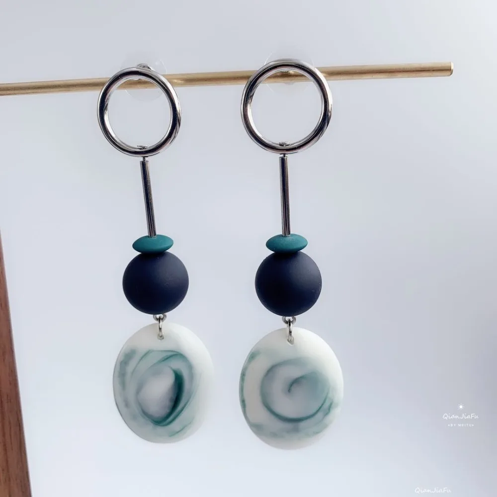 NEW LONG RHODIUM EARRINGS FASHION JEWELRY EARRINGS WEDDING PARTY GIFTS FEMALE ACCESSORIES GOOD QUALITY