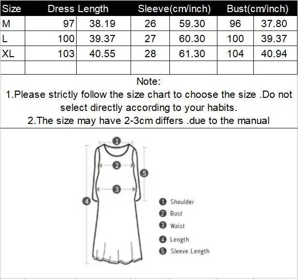 Maternity Clothes Size Chart