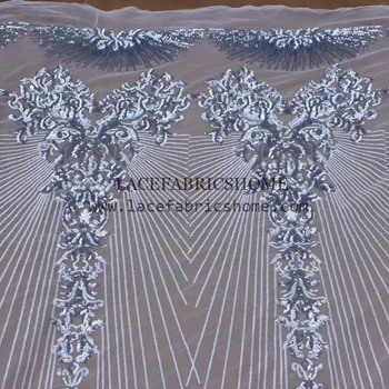 Hot selling silver mixed off white sequins on net yarn embroidery lace fabric stage dress/party dress lace fabric 130cm by yard
Hot selling silver mixed off white sequins on net yarn embroidery lace fabric stage dress/party dress lace fabric 130cm by yard