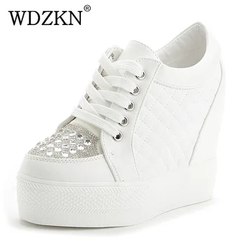 WDZKN Fashion Women Casual Shoes Wedge Platform Shoes Sweet Rhinestone High Heels Black White Height Increasing Women Shoes
WDZKN Fashion Women Casual Shoes Wedge Platform Shoes Sweet Rhinestone High Heels Black White Height Increasing Women Shoes
