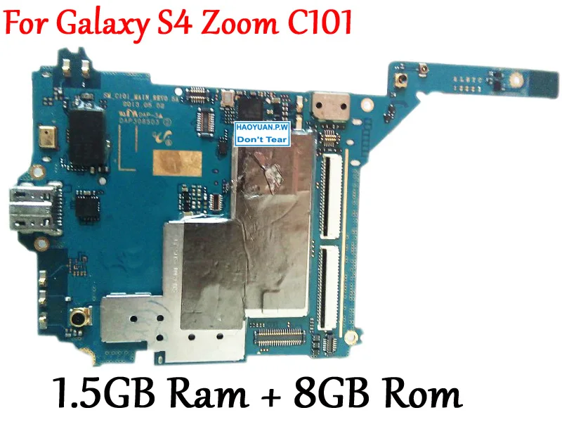 

(Tested) Full Work Unlock Motherboard For Samsung Galaxy S4 Zoom C101 SM-C101 Logic Circuit Electronic Panel From Original Phone