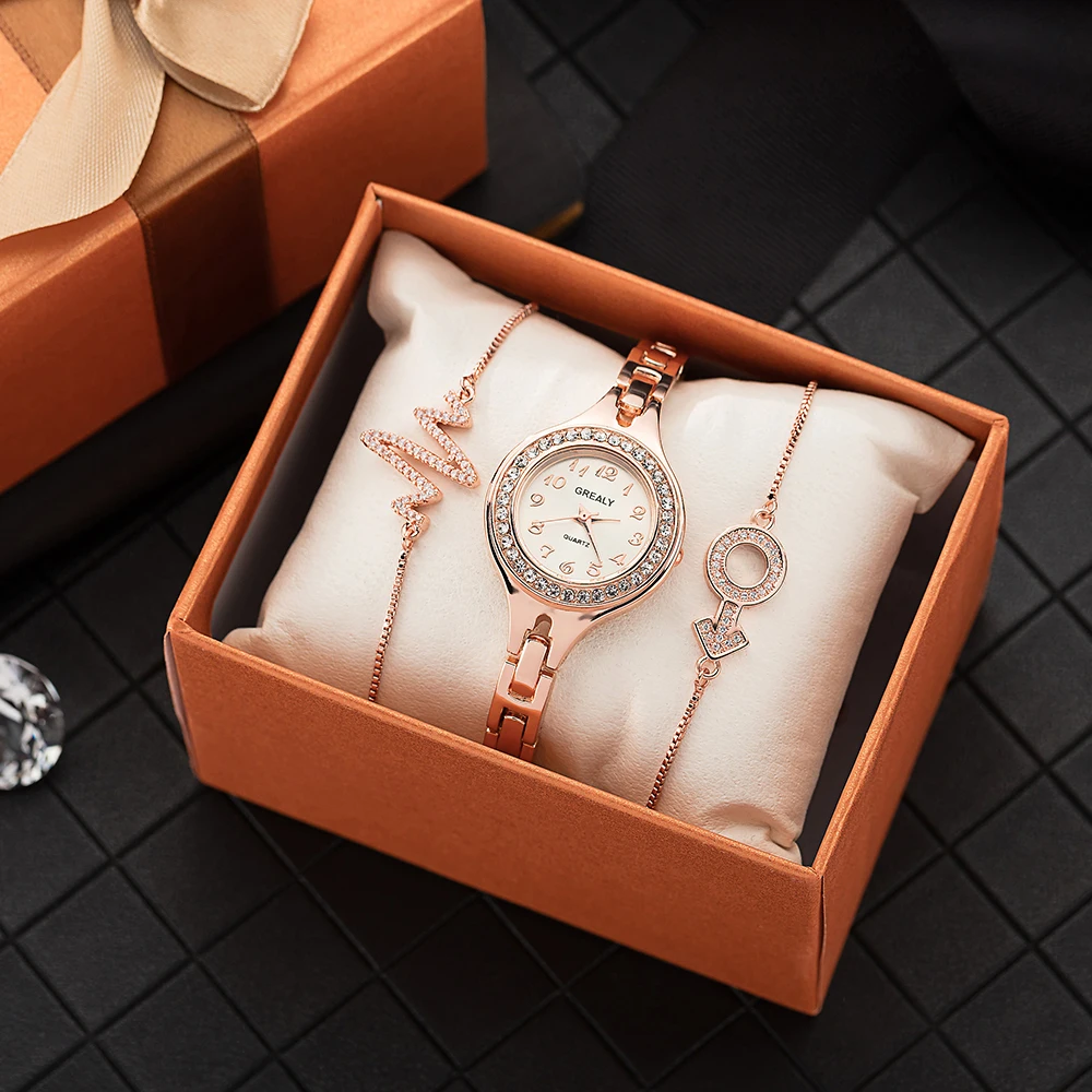 Ladies 'bracelet watch set women popular designer skin wrist watches with 2 Pcs bracelet top hot sale clock for girl friend gift
Ladies 'bracelet watch set women popular designer skin wrist watches with 2 Pcs bracelet top hot sale clock for girl friend gift