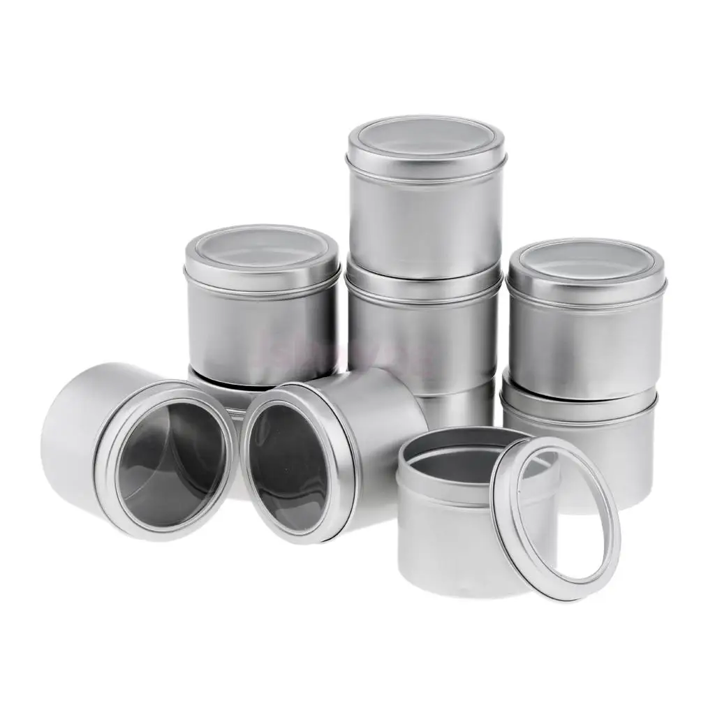 10 Pieces 100ml Round Aluminum Cosmetics Cream Empty Lip Balm Containers Jars Tin with Clear Lid
10 Pieces 100ml Round Aluminum Cosmetics Cream Empty Lip Balm Containers Jars Tin with Clear Lid