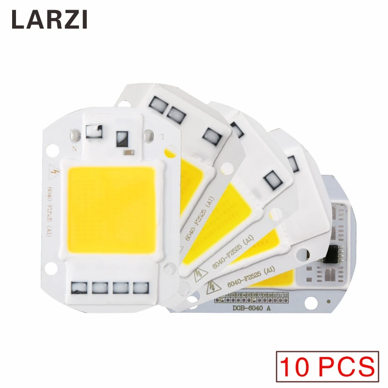 LARZI 10PCS AC 220V 110V LED COB Chip 10W 20W 30W 40W 50W No need driver Input Smart IC lamp For DIY LED Floodlight Spot Light
LARZI 10PCS AC 220V 110V LED COB Chip 10W 20W 30W 40W 50W No need driver Input Smart IC lamp For DIY LED Floodlight Spot Light