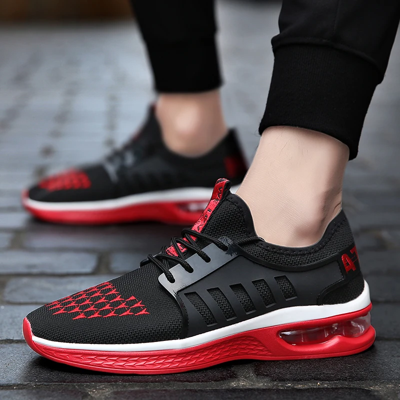 Shoes Sport Mens Athletic Shoes Cushioning Men Sport Shoes Breathable Running Sneakers Black Red Sport Trainers For Men
Shoes Sport Mens Athletic Shoes Cushioning Men Sport Shoes Breathable Running Sneakers Black Red Sport Trainers For Men
