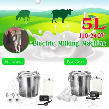 5L Electric Milking Machine Stainless Steel Cow Goat Sheep Bucket Suction Milker Vacuum Pump Household Milking Machines
5L Electric Milking Machine Stainless Steel Cow Goat Sheep Bucket Suction Milker Vacuum Pump Household Milking Machines