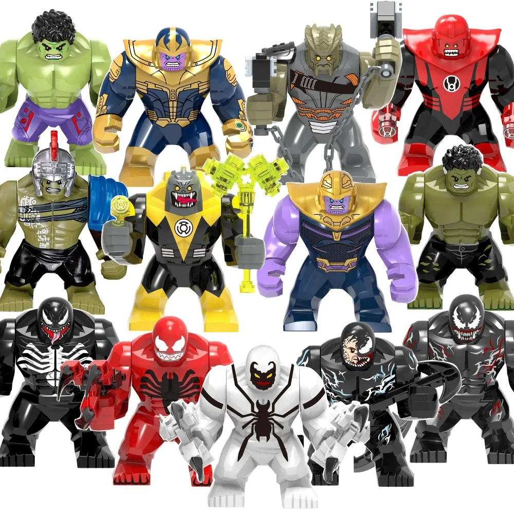 Single Big Size Marvel Venom Edward Brock Anti-Venom Hulk Thanos Cull Obsidian Batman Bane Figure Building Blocks Baby Toys
Single Big Size Marvel Venom Edward Brock Anti-Venom Hulk Thanos Cull Obsidian Batman Bane Figure Building Blocks Baby Toys