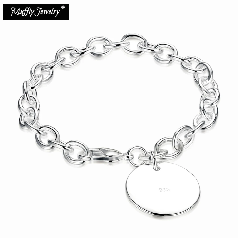 Silver Medallion Bracelet Round Bracelet Classic 925 Sterling Silver Gift Women And Men
Silver Medallion Bracelet Round Bracelet Classic 925 Sterling Silver Gift Women And Men