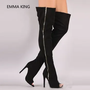 2018 Fashion Women Over The Knee Boots Peep Toe Sexy Side Long Zipper High Heels Women's Autumn Winter Shoes Thigh High Boots
2018 Fashion Women Over The Knee Boots Peep Toe Sexy Side Long Zipper High Heels Women's Autumn Winter Shoes Thigh High Boots
