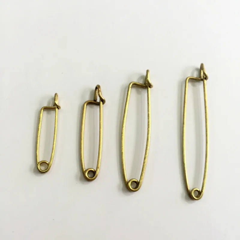 25-40MM 100PCS/Pack Vintage Bronze Copper Brass Safety Pin Brooch Breastpin Jewelry Findings Accessories | Украшения и аксессуары