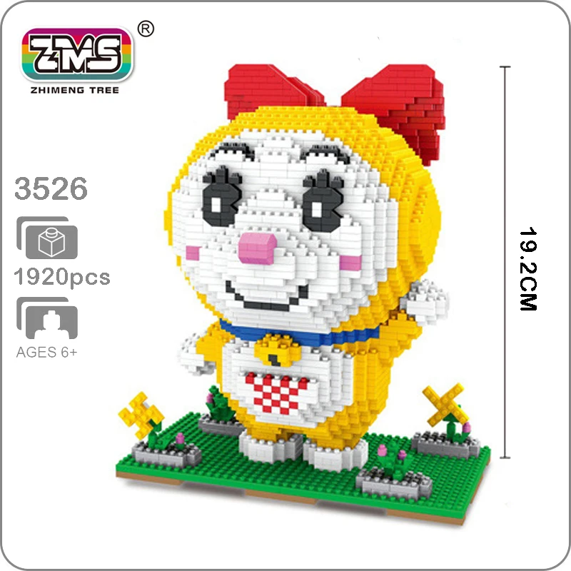 ZMS 3526 Anime Doraemon Dorami Yellow Cat Girl 3D Model 1920pcs Micro DIY Mini Building Small Blocks Bricks Assembly Toy no Box
ZMS 3526 Anime Doraemon Dorami Yellow Cat Girl 3D Model 1920pcs Micro DIY Mini Building Small Blocks Bricks Assembly Toy no Box