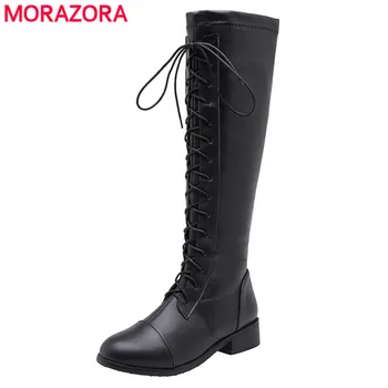 MORAZORA 2020 new arrival knee high boots women lace up fashion Motorcycle Boots autumn winter punk shoes woman big size 46
MORAZORA 2020 new arrival knee high boots women lace up fashion Motorcycle Boots autumn winter punk shoes woman big size 46