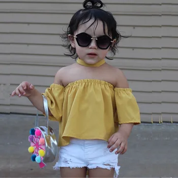 Roimyal Wholesale 2019 summer New children's wear Europen and American style girls yellow top+white shorts+haedband 3 pcs suits
Roimyal Wholesale 2019 summer New children's wear Europen and American style girls yellow top+white shorts+haedband 3 pcs suits
