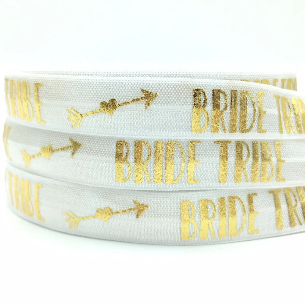 New Arrival Bride Tribe Print Fold Over Elastic 10 yards/lot Wholesale 5/8" White FOE Ribbonfor Hair Tie Hair Accessories
New Arrival Bride Tribe Print Fold Over Elastic 10 yards/lot Wholesale 5/8" White FOE Ribbonfor Hair Tie Hair Accessories