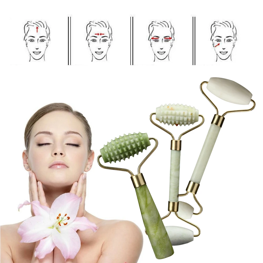 Natural Jade Stone Roller Face Massager Portable Facial Relaxation Slimming Lift Anti Wrinkle Double Head Massager Makeup Tools
Natural Jade Stone Roller Face Massager Portable Facial Relaxation Slimming Lift Anti Wrinkle Double Head Massager Makeup Tools