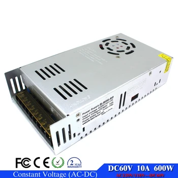 Universal Power Supply dc60V 10A 600w Led Driver Transformer 110V 220V AC to DC 60V SMPS For CNC Machine DIY LED CCTV Motor
Universal Power Supply dc60V 10A 600w Led Driver Transformer 110V 220V AC to DC 60V SMPS For CNC Machine DIY LED CCTV Motor