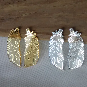(8pcs/lot) 60mm Acrylic Feather Earrings Ornaments gift Gold & Silver Mirror Laser Cutout 2.4" -AC1423AKO
(8pcs/lot) 60mm Acrylic Feather Earrings Ornaments gift Gold & Silver Mirror Laser Cutout 2.4" -AC1423AKO