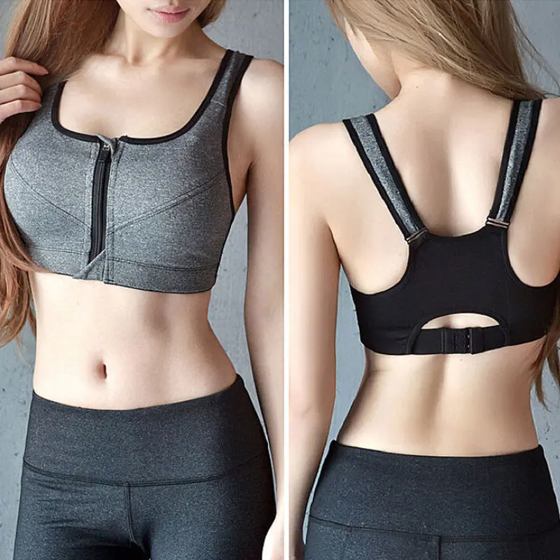 Women Anti-sagging Padded Sports Bra Crop Top Zipper Up Front for Aerobics Fitness Yoga &T8 
Women Anti-sagging Padded Sports Bra Crop Top Zipper Up Front for Aerobics Fitness Yoga &T8