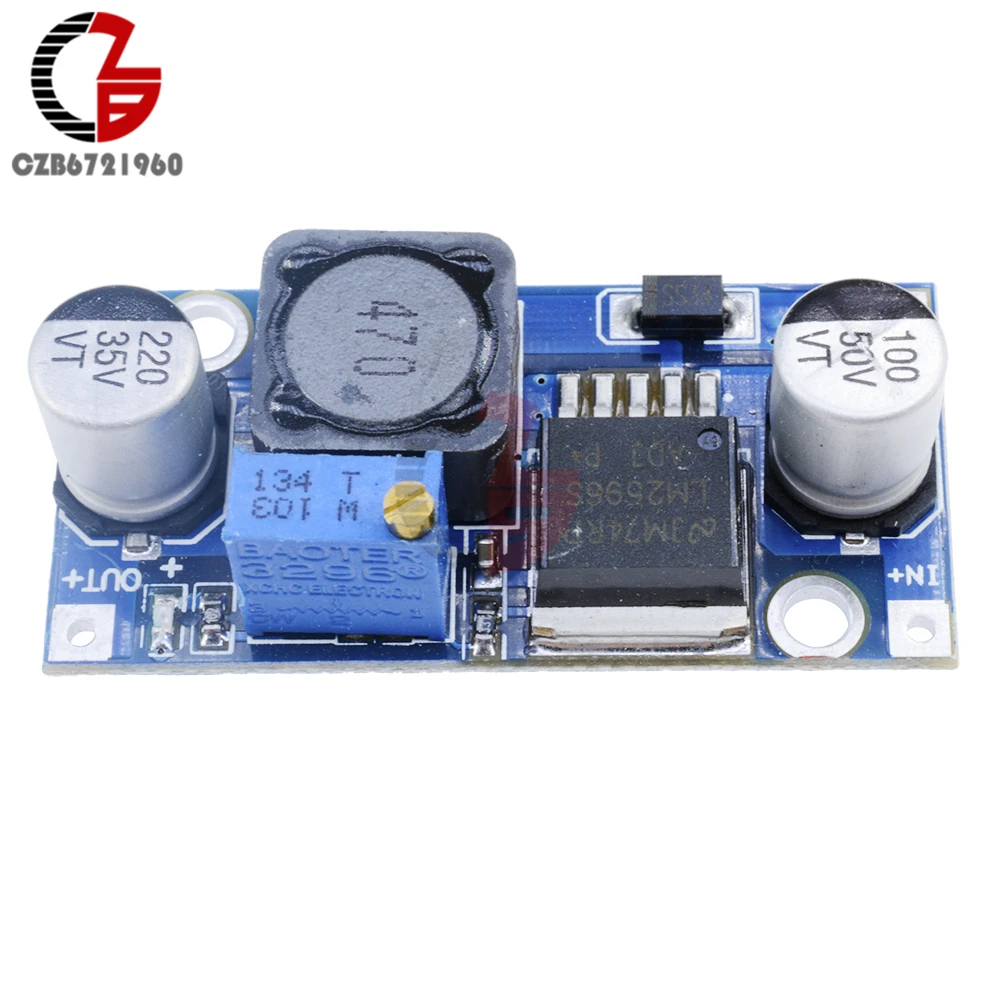 10PC DC-DC Step Down Buck Converter Module LM2596 3.2V-40V to 1.25V-35V Adjustable Power Voltage Regulator Step-down Transformer
10PC DC-DC Step Down Buck Converter Module LM2596 3.2V-40V to 1.25V-35V Adjustable Power Voltage Regulator Step-down Transformer