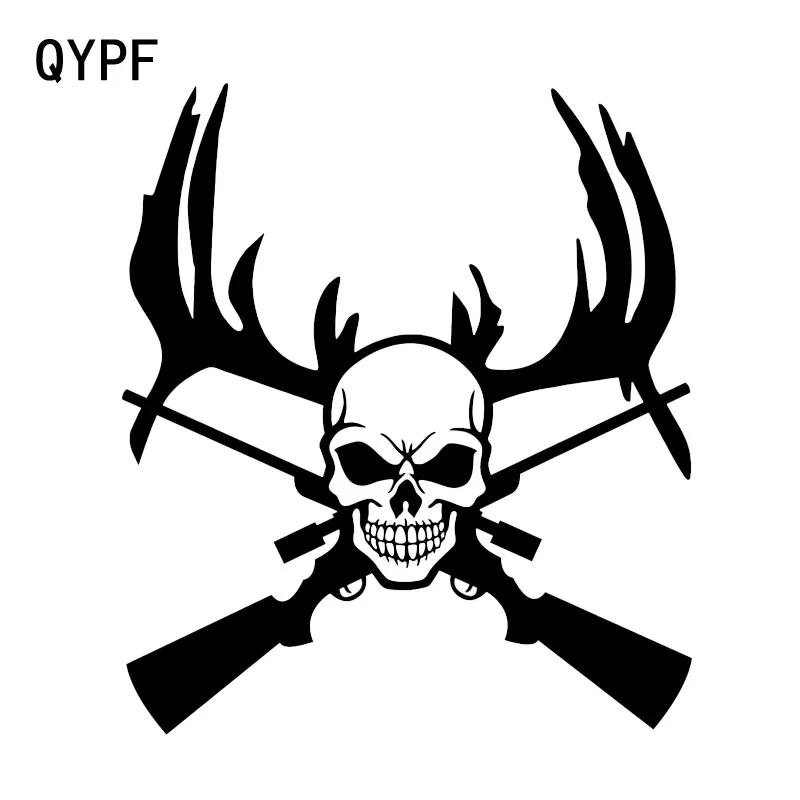 QYPF 15.7*17.9CM Interesting Deer Reaper Skull Gun Hunting Black Silver Graphic Car Sticker Vinyl C16-0056
QYPF 15.7*17.9CM Interesting Deer Reaper Skull Gun Hunting Black Silver Graphic Car Sticker Vinyl C16-0056