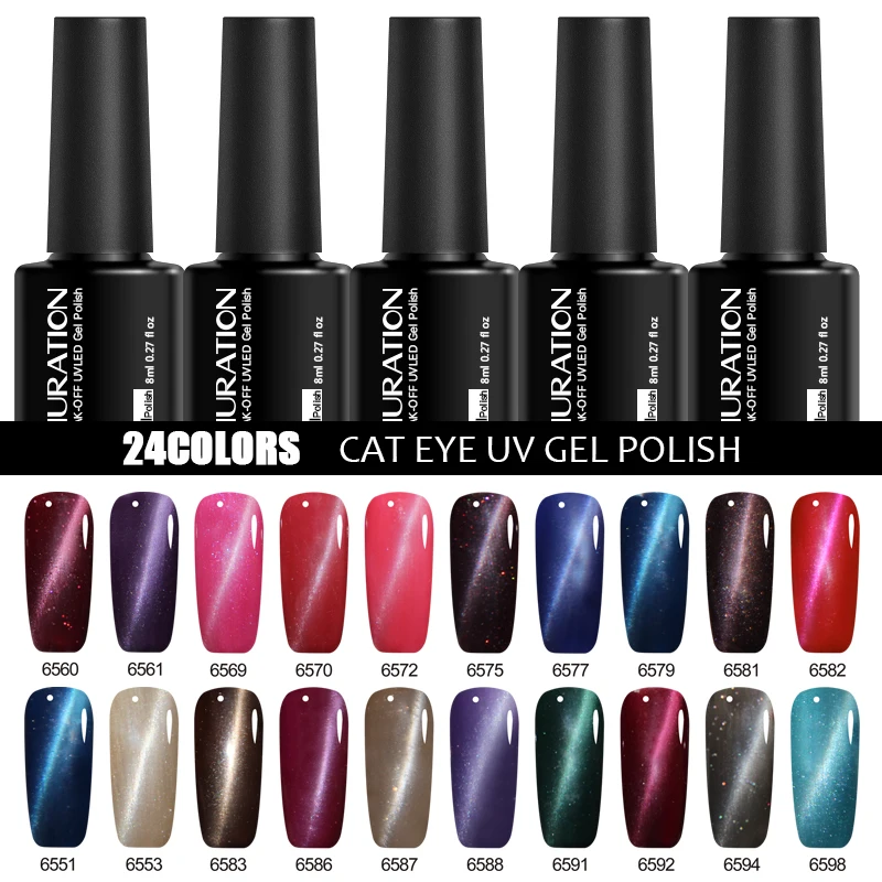 Huration 8ml Magnetic 3D Effect Cat Eye 24 Color Polish Magic Magnet Gel-lacquer UV LED Nail Gel Polish Manicure Gel Varnish
Huration 8ml Magnetic 3D Effect Cat Eye 24 Color Polish Magic Magnet Gel-lacquer UV LED Nail Gel Polish Manicure Gel Varnish