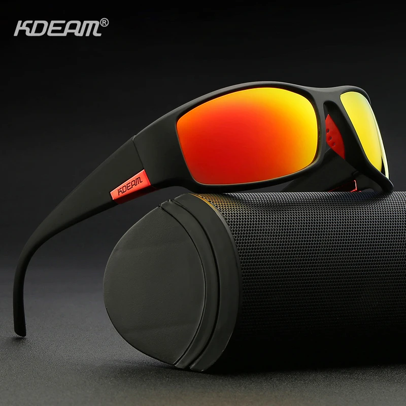 

KDEAM 2019 High-end Goggles For Men Sports Sunglasses Polarized&UV400 TR90 Unbreakable Frame Anti-reflective Lens Glasses New