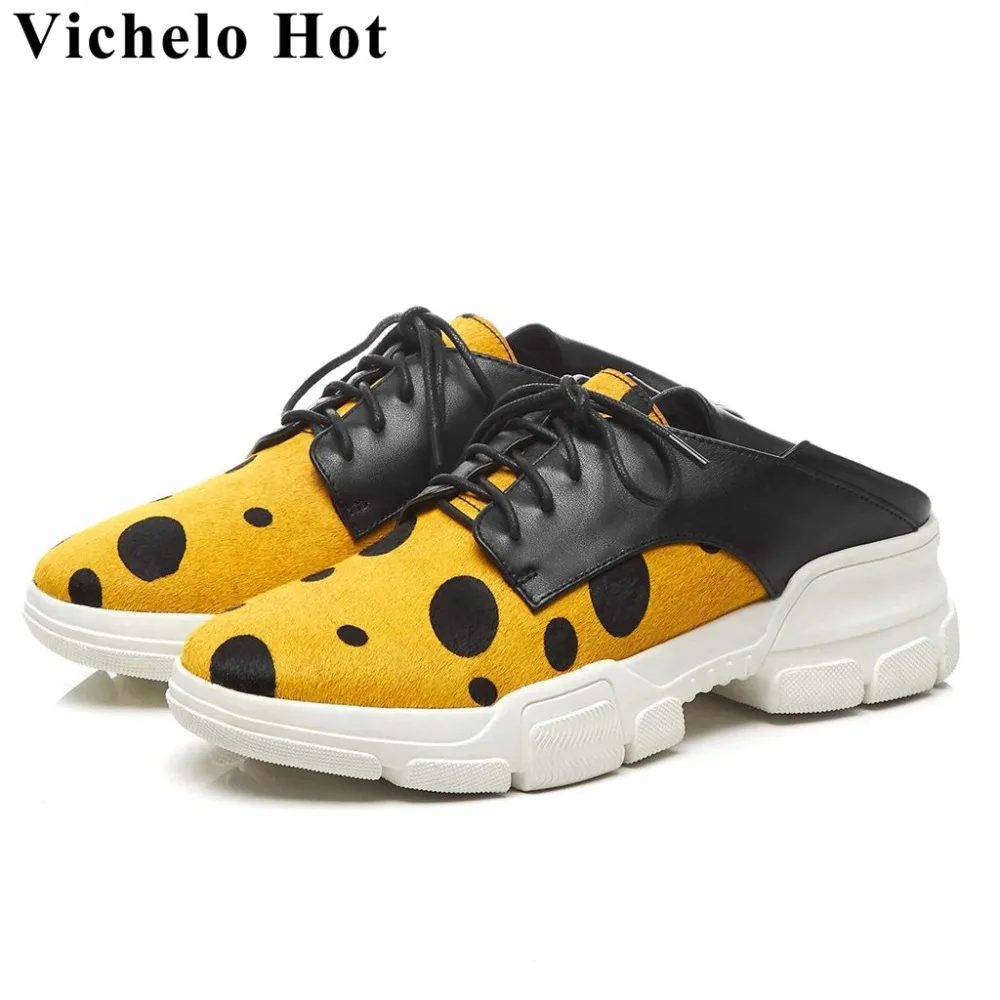 Vichelo Hot British style round toe leopard horsehair cow leather med bottom lace up sneakers patchwork vulcanized shoes L31
Vichelo Hot British style round toe leopard horsehair cow leather med bottom lace up sneakers patchwork vulcanized shoes L31