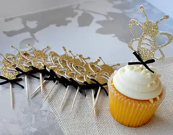 Glitter GOLD Mommy to Bee gender reveal birthday cupcake toppers baptism Christening party decoration doughnut picks
Glitter GOLD Mommy to Bee gender reveal birthday cupcake toppers baptism Christening party decoration doughnut picks