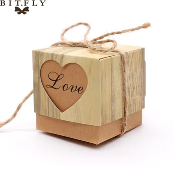 2018 New 50pcs/lot Romantic Heart Candy Box for Wedding Decoration Vintage Kraft Wedding Favors and Gifts Box with Burlap Twine
2018 New 50pcs/lot Romantic Heart Candy Box for Wedding Decoration Vintage Kraft Wedding Favors and Gifts Box with Burlap Twine