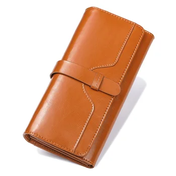 Fashion Genuine Leather Women Wallet Long Purse 2018 Female Clutch Retro Oil Wax Leather Wallet Ladies 3 Fold Card Holder Wallet
Fashion Genuine Leather Women Wallet Long Purse 2018 Female Clutch Retro Oil Wax Leather Wallet Ladies 3 Fold Card Holder Wallet