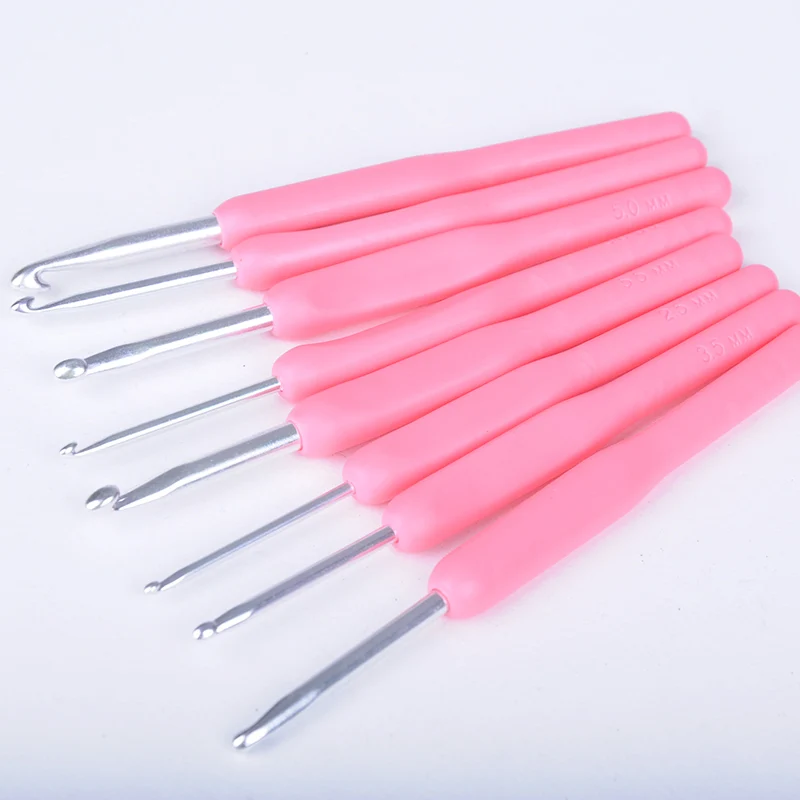8pcs Multicolor Knitting Needles Mixed Metal Hook Crochet Template Kit TPR And Aluminum For Loom Tool Band DIY Crafts
8pcs Multicolor Knitting Needles Mixed Metal Hook Crochet Template Kit TPR And Aluminum For Loom Tool Band DIY Crafts