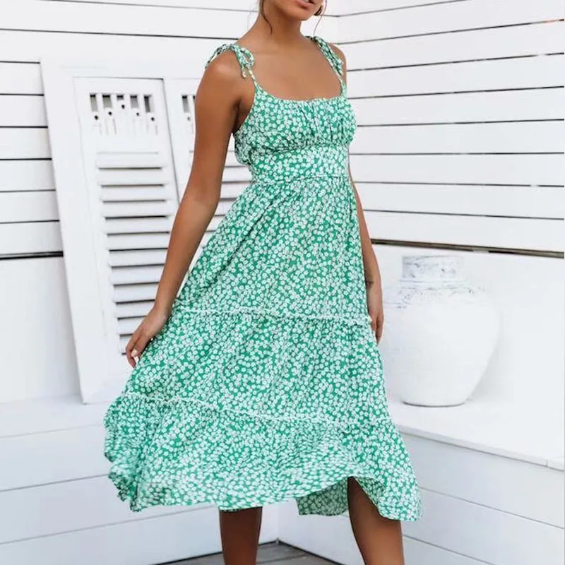 Lace Up Floral Print Ruffles 2019 Summer Dress Women Mid Beach Bohemian Dresses Casual Floral Print Dress Vestidos
Lace Up Floral Print Ruffles 2019 Summer Dress Women Mid Beach Bohemian Dresses Casual Floral Print Dress Vestidos