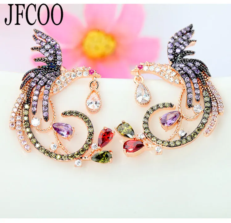 The Natural national style Phoenix wedding Multi Colorful Crystal Zircon earring for women bridal earrings Jewelry Dropshipping
The Natural national style Phoenix wedding Multi Colorful Crystal Zircon earring for women bridal earrings Jewelry Dropshipping
