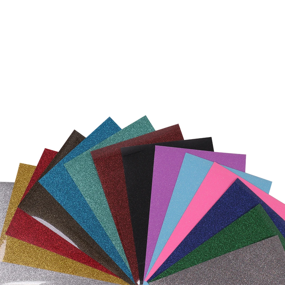 SUNICE Many Colored Glitter Heat Transfer Vinyl Film Iron on T-shirts HTV diy Design Decor Film 50cm x 20cm Paper Sheet Cutting
SUNICE Many Colored Glitter Heat Transfer Vinyl Film Iron on T-shirts HTV diy Design Decor Film 50cm x 20cm Paper Sheet Cutting