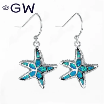 Blue Fire Opal Starfish Drop Earrings for Women Wedding Party Jewelry Lady Female Ear Hook Long Dangle Earring Jewelry
Blue Fire Opal Starfish Drop Earrings for Women Wedding Party Jewelry Lady Female Ear Hook Long Dangle Earring Jewelry