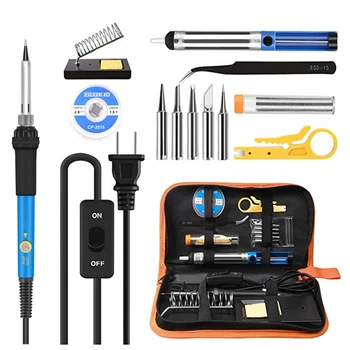 electric soldering iron for 60W Soldering Iron Kit Adjustable Temperature Electrical Welding Tool EU/US Plug
electric soldering iron for 60W Soldering Iron Kit Adjustable Temperature Electrical Welding Tool EU/US Plug