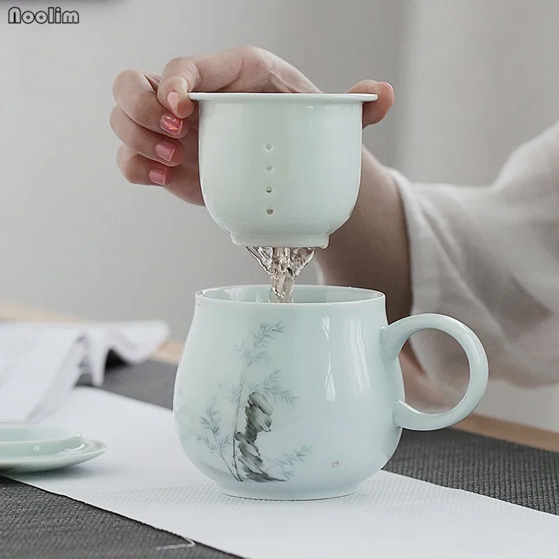 NOOLIM Jingdezhen Ceramic Kung Fu Tea Cup with Lid Filter Cup Office Cup Drinkware Accessories Business Gift Tableware Tea Set
NOOLIM Jingdezhen Ceramic Kung Fu Tea Cup with Lid Filter Cup Office Cup Drinkware Accessories Business Gift Tableware Tea Set