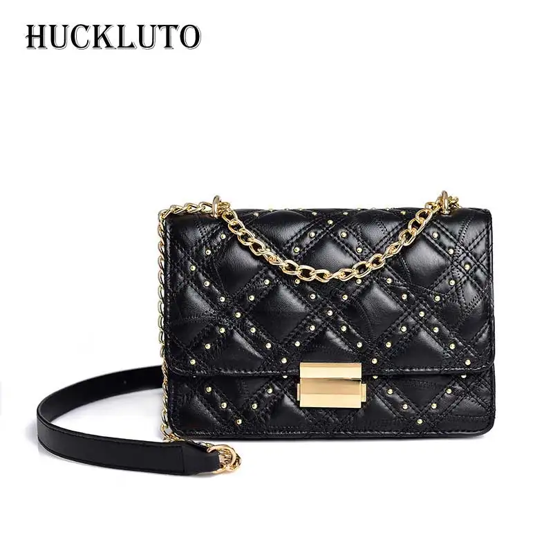 HuckLuto 2019 New Promotion Sale Fashion Luxury Rivets Chain Small Black Diamond Shoulder Bag Sheepskin Women's Messenger Bag
HuckLuto 2019 New Promotion Sale Fashion Luxury Rivets Chain Small Black Diamond Shoulder Bag Sheepskin Women's Messenger Bag