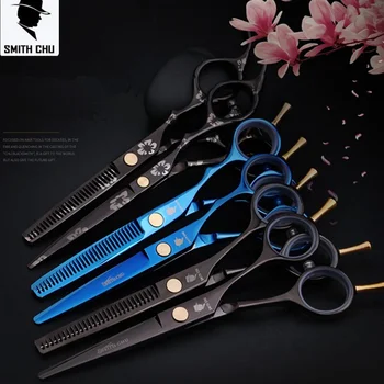 

Smith chu 5.5 hair scissors professional hairdressing scissors high quality cutting thinning scissor shears hairdresser barber