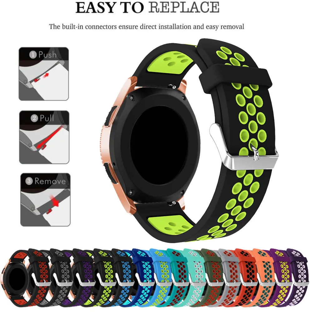 Дышащий силиконовый ремешок спортивный браслет для Garmin Forerunner 645/Vivomove HR Смарт-часы