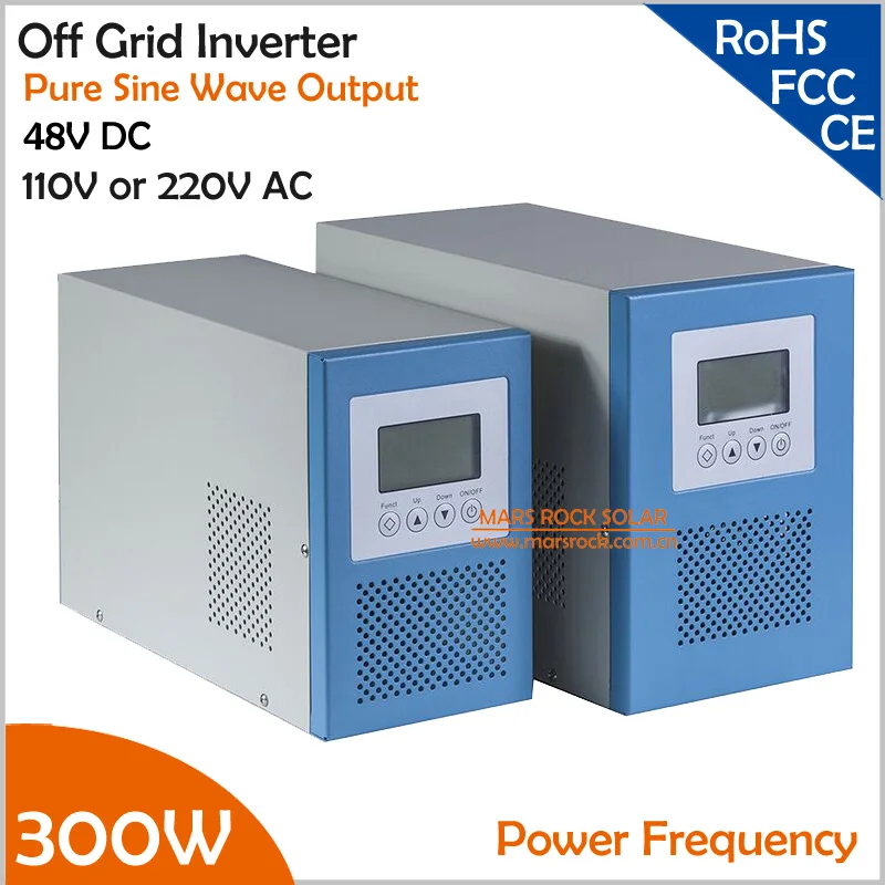 300W Pure Sine Wave Off Grid Inverter 48VDC-110/220VAC 50/60Hz with City Grid Charge Function Power Frequency Inverter
300W Pure Sine Wave Off Grid Inverter 48VDC-110/220VAC 50/60Hz with City Grid Charge Function Power Frequency Inverter