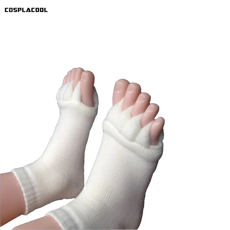 [COSPLACOOL]Five toe socks women massage feparator foot pain soft health women stretch tendon relieve white Sokken calcetines 15
