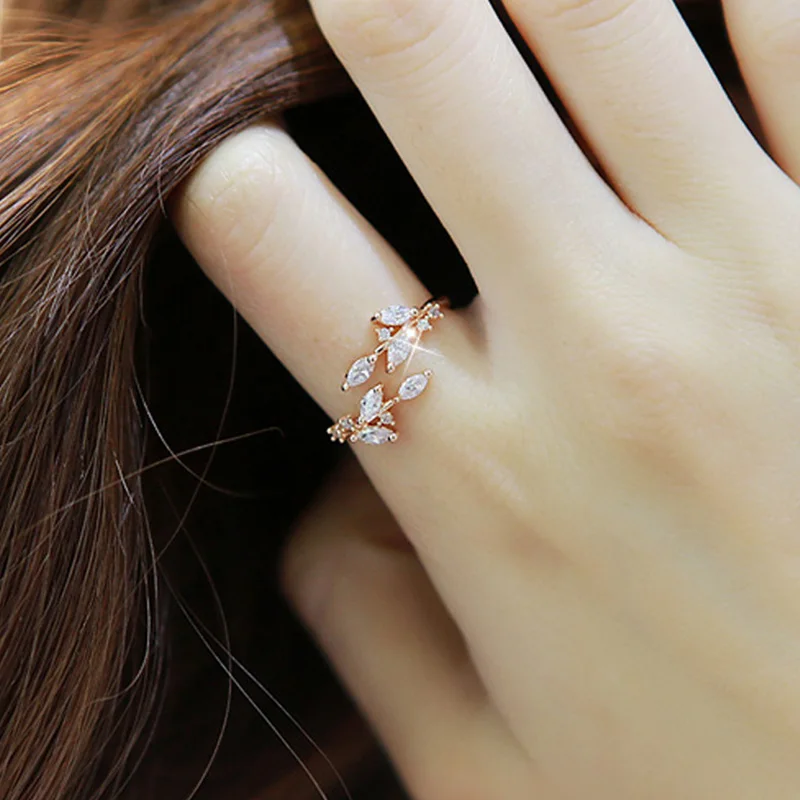 LNRRABC Fashion Women Rings Multicolor Leaf Openings Ring Elegant Flower Crystal Finger Ring Ladies Jewelry Accessories Anillos
LNRRABC Fashion Women Rings Multicolor Leaf Openings Ring Elegant Flower Crystal Finger Ring Ladies Jewelry Accessories Anillos