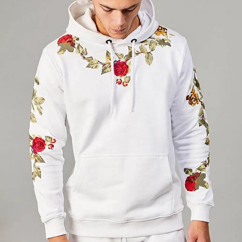 Flower Embroidery Streetwear Men’s Winter Hoodies White/Black Hip Hop Hooded Sweatshirts Long Sleeve Fashionable Clothing
Flower Embroidery Streetwear Men’s Winter Hoodies White/Black Hip Hop Hooded Sweatshirts Long Sleeve Fashionable Clothing