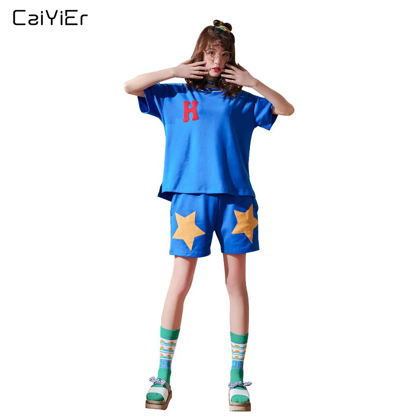 Caiyier Blue Stars Embroidery Cotton Pajamas Set Sexy Short Sleeve Pyjama O-neck Sleepwear Autumn Cute Sleepwear Girls Pyjama
Caiyier Blue Stars Embroidery Cotton Pajamas Set Sexy Short Sleeve Pyjama O-neck Sleepwear Autumn Cute Sleepwear Girls Pyjama