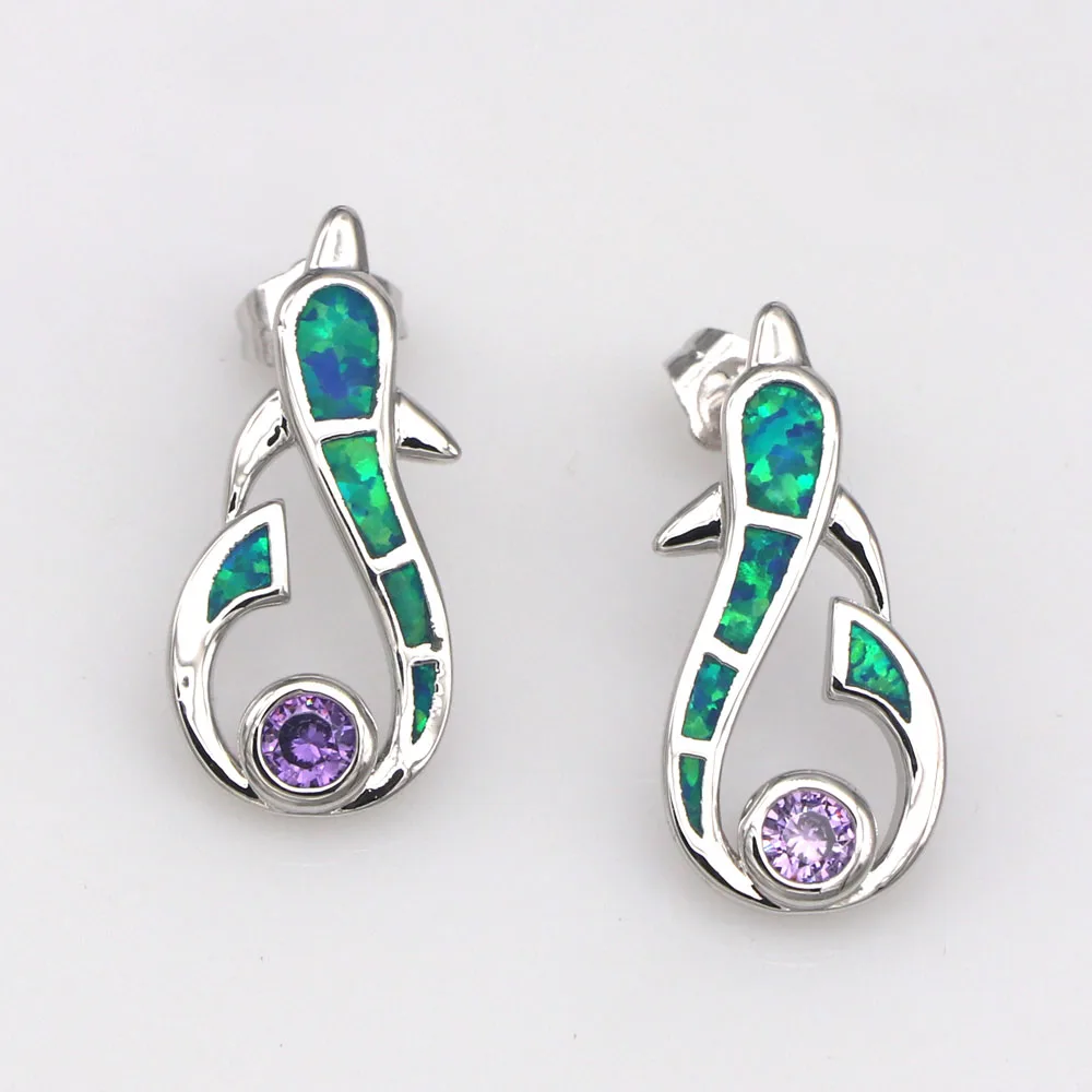 

JLE1107 New Dolphin Stud Earrings Women's Blue Opal Turtle Stud Earrings Animal Accessories Women's Fashion Jewelry